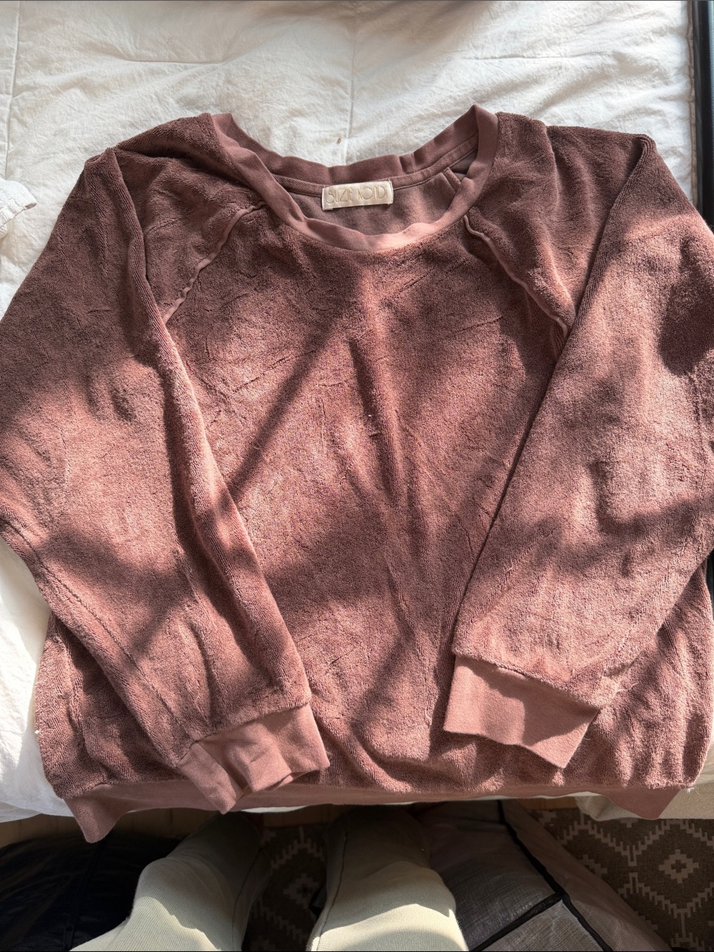 Suzie Kondi terry cloth Crewneck Sweater brown medium
